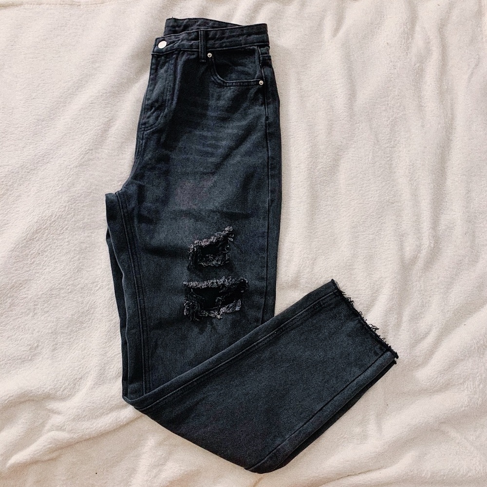 Distressed Mom Jeans